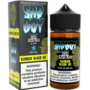 Get ready to ignite your senses with Rainbow Blood ICE by Sadboy E-Liquid—a fruit-packed rollercoaster of assorted mixed fruits blended with an icy menthol twist. This vibrant fusion brings a rush of bold, tangy, and sweet flavors, while the refreshing menthol chill takes it to a whole new level of deliciousness. It's the perfect vape for fruit lovers who crave a cool, invigorating finish! 100ml 6mg Get ready to ignite your senses with Rainbow Blood ICE by Sadboy E-Liquid—a fruit-packed rollercoaster of assorted mixed fruits blended with an icy menthol twist. This vibrant fusion brings a rush of bold, tangy, and sweet flavors, while the refreshing menthol chill takes it to a whole new level of deliciousness. It's the perfect vape for fruit lovers who crave a cool, invigorating finish! 100ml 6mg