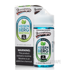 Discover Heisenberg Menthol by Innevape E-Liquid, a cool blue slushie enhanced with a blast of refreshing menthol that will uplift the senses.  60ml 6mg