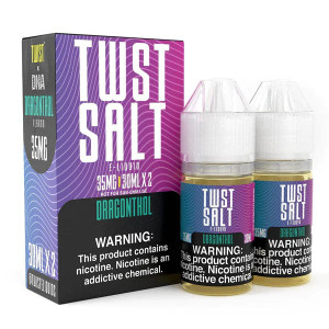 Introducing Dragonthol SALT by Twist E-Liquids, a nicotine salt blend that promises to take your vaping experience to new heights. Immerse yourself in the delightful fusion of sweet dragonfruit and refreshing menthol, crafted to deliver an exhilarating flavor sensation.  30ml x2  35mg Introducing Dragonthol SALT by Twist E-Liquids, a nicotine salt blend that promises to take your vaping experience to new heights. Immerse yourself in the delightful fusion of sweet dragonfruit and refreshing menthol, crafted to deliver an exhilarating flavor sensation.  30ml x2  35mg
