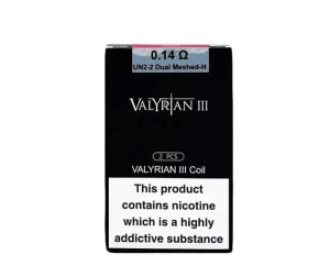 Introducing the Uwell Valyrian 3 Replacement Coils, meticulously engineered to enhance your vaping experience with unrivaled flavor and vapor production. Designed specifically for use with the Uwell Valyrian 3 Tank, these coils are crafted to deliver a premium vaping experience that exceeds expectations. 2pk Introducing the Uwell Valyrian 3 Replacement Coils, meticulously engineered to enhance your vaping experience with unrivaled flavor and vapor production. Designed specifically for use with the Uwell Valyrian 3 Tank, these coils are crafted to deliver a premium vaping experience that exceeds expectations. 2pk