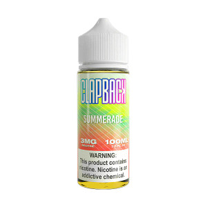 ClapBack TFN - Summerade - 100mL
Summerade By Saveurvape Clap Back TF-Nic 100mL, with its exquisite flavor, will undoubtedly become your next all-day vape. It is a delectable vape juice that recreates the taste of a classic grape flavor, providing you with that distinct sweet and tart flavor 100ml 3mg ClapBack TFN - Summerade - 100mL
Summerade By Saveurvape Clap Back TF-Nic 100mL, with its exquisite flavor, will undoubtedly become your next all-day vape. It is a delectable vape juice that recreates the taste of a classic grape flavor, providing you with that distinct sweet and tart flavor 100ml 3mg