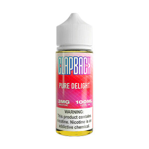 ClapBack TFN - Pure Delight - 100mL
Pure Delight By Saveurvape Clap Back TF-Nic 100mL is the flavor you've been looking for, giving your taste buds something to really enjoy. It recreates the classic strawberry candy chew flavor, offering a sweet and luscious taste that makes your mouth water with each puff. 100ml 3mg ClapBack TFN - Pure Delight - 100mL
Pure Delight By Saveurvape Clap Back TF-Nic 100mL is the flavor you've been looking for, giving your taste buds something to really enjoy. It recreates the classic strawberry candy chew flavor, offering a sweet and luscious taste that makes your mouth water with each puff. 100ml 3mg