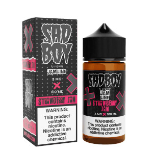 Indulge your taste buds in a symphony of flavors with Strawberry Jam by Sadboy E-Liquid – a decadently balanced fruity e-liquid that combines an oven-fresh cookie baked to perfection, slathered in thick natural strawberry jam.  100ml 3mg