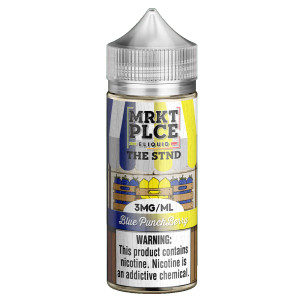 Blue Punchberry by MRKT PLCE THE STND is a vape juice made with a refreshing blue raspberry lemonade base and complemented by the most tasteful splash of lime. Need a fruity vape to compliment the hot summer days ahead? Look no further than Blue Punchberry! 100ml 0mg Blue Punchberry by MRKT PLCE THE STND is a vape juice made with a refreshing blue raspberry lemonade base and complemented by the most tasteful splash of lime. Need a fruity vape to compliment the hot summer days ahead? Look no further than Blue Punchberry! 100ml 0mg