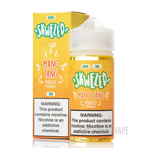 Mang Tang by SKWEZED E-Liquid is a fresh tropical addition to their flavorful juice line, consisting of the fresh aromatic flavors of ripe mangos, reduced down to a delicious elixir. This succulent mango flavored vape juice will be a sure winner amongst any other tropical flavor. 100ml 3mg Mang Tang by SKWEZED E-Liquid is a fresh tropical addition to their flavorful juice line, consisting of the fresh aromatic flavors of ripe mangos, reduced down to a delicious elixir. This succulent mango flavored vape juice will be a sure winner amongst any other tropical flavor. 100ml 3mg