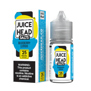 Indulge in the delightful clash of flavors with Blueberry Lemon by Juice Head Salts, a nicotine salt formulation that transforms the vibrant essence of tangy lemons and bursting blueberries into a truly sensational vaping experience.  30ml 25mg