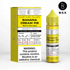 Savor the indulgent taste of a classic dessert with Basix Series - Banana Cream Pie by Glas Vapor E-Liquid. This meticulously crafted e-liquid captures the essence of a delectable banana cream pie, reminiscent of the one your grandma used to make 60ml 0mg Savor the indulgent taste of a classic dessert with Basix Series - Banana Cream Pie by Glas Vapor E-Liquid. This meticulously crafted e-liquid captures the essence of a delectable banana cream pie, reminiscent of the one your grandma used to make 60ml 0mg