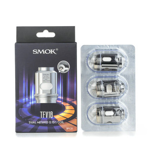 Discover the SMOK TFV18 Replacement Coils, meticulously designed to elevate your vaping experience to new heights. These high-performance coils are available in two distinct configurations: the 0.33ohm Single Mesh and the 0.15ohm Dual Mesh. Each coil variant is crafted to enhance flavor production, ensuring every puff is rich, satisfying, and bursting with taste. Discover the SMOK TFV18 Replacement Coils, meticulously designed to elevate your vaping experience to new heights. These high-performance coils are available in two distinct configurations: the 0.33ohm Single Mesh and the 0.15ohm Dual Mesh. Each coil variant is crafted to enhance flavor production, ensuring every puff is rich, satisfying, and bursting with taste.