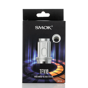 Check out the SMOK TFV18 Coils (3-Pack) and RBA (1-Pack), a set of mesh replacement coils offered in 0.33ohm Single Mesh and 0.15ohm Dual Mesh for maximum flavor. Check out the SMOK TFV18 Coils (3-Pack) and RBA (1-Pack), a set of mesh replacement coils offered in 0.33ohm Single Mesh and 0.15ohm Dual Mesh for maximum flavor.