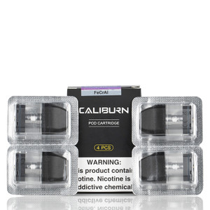 The Uwell CALIBURN Pods (4-Pack) are a set of food-grade replacement pods featuring a 2.0mL refillable pod, 1.2ohm and 1.4ohm Pod Coil Resistance, and possesses a top fill system, stoppered by the top cap drip tip mouthpiece.
The 1.2ohm and 1.4ohm Coils are fully cross-compatible with the Uwell Caliburn KOKO and the original Uwell Caliburn Pod System. The Uwell CALIBURN Pods (4-Pack) are a set of food-grade replacement pods featuring a 2.0mL refillable pod, 1.2ohm and 1.4ohm Pod Coil Resistance, and possesses a top fill system, stoppered by the top cap drip tip mouthpiece.
The 1.2ohm and 1.4ohm Coils are fully cross-compatible with the Uwell Caliburn KOKO and the original Uwell Caliburn Pod System.