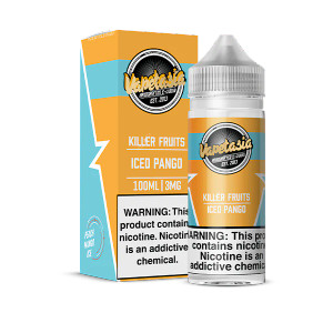 Indulge in a tropical paradise with Killer Fruits ICED Pango by Vapetasia! This exquisite blend combines the juicy sweetness of ripe mangoes with the luscious, velvety flavor of fresh peaches. To elevate the experience, a cool burst of refreshing menthol adds a crisp finish that invigorates your taste buds with every puff 100ml 6mg Indulge in a tropical paradise with Killer Fruits ICED Pango by Vapetasia! This exquisite blend combines the juicy sweetness of ripe mangoes with the luscious, velvety flavor of fresh peaches. To elevate the experience, a cool burst of refreshing menthol adds a crisp finish that invigorates your taste buds with every puff 100ml 6mg