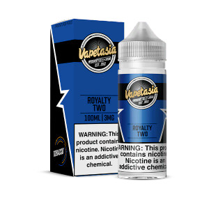 Royalty Two by Vapetasia is a decadent RY4-inspired e-liquid available at Giant Vapes. Discover a blend of mild tobacco, rich vanilla custard and sweet hazelnut flavors that combine into an unforgettably satisfying vape 100ml 3mg Royalty Two by Vapetasia is a decadent RY4-inspired e-liquid available at Giant Vapes. Discover a blend of mild tobacco, rich vanilla custard and sweet hazelnut flavors that combine into an unforgettably satisfying vape 100ml 3mg
