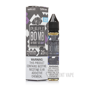 Check out Iced Purple Bomb by VGOD Salts, taking delicious notes of "in your face" grape served over ice in a nicotine salt blend to revitalize the senses. **Warning: Not For Sub-Ohm Use** Check out Iced Purple Bomb by VGOD Salts, taking delicious notes of "in your face" grape served over ice in a nicotine salt blend to revitalize the senses. **Warning: Not For Sub-Ohm Use**