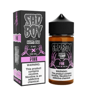 Experience the sweet bliss of Happy End Pink Cotton Candy by Sadboy E-Liquid. This delightful eJuice brings you the delicious flavors of juicy strawberry and the sweet essence of cotton candy in every delectable puff. Immerse yourself in the vibrant and delightful combination that this e-liquid has to offer. 100ml 3mg Experience the sweet bliss of Happy End Pink Cotton Candy by Sadboy E-Liquid. This delightful eJuice brings you the delicious flavors of juicy strawberry and the sweet essence of cotton candy in every delectable puff. Immerse yourself in the vibrant and delightful combination that this e-liquid has to offer. 100ml 3mg