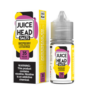 Elevate your vaping experience with Raspberry Lemonade by Juice Head Salts, a tantalizing nicotine salt formulation that expertly blends the sweetness of ripe raspberries with the zesty kick of tart lemonade.  30ml 50mg