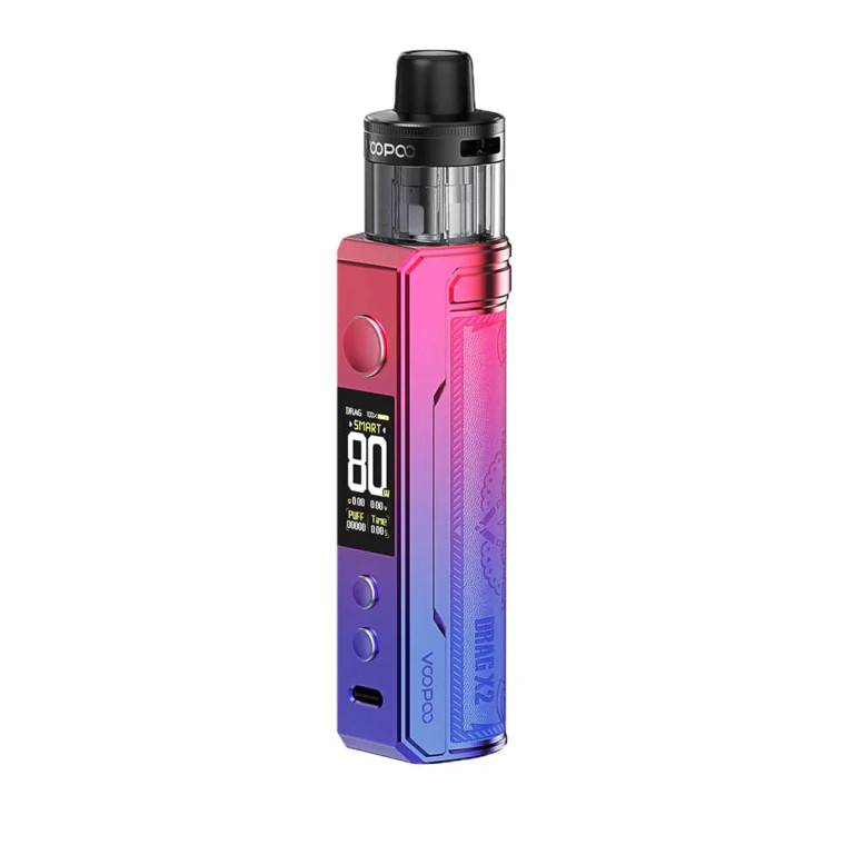 Introducing the Voopoo Drag X2 80W Pod System, a cutting-edge device that combines power, versatility, and convenience for an unparalleled vaping experience. With its advanced features and durable construction, this pod system is designed to meet the needs of vapers of all levels.