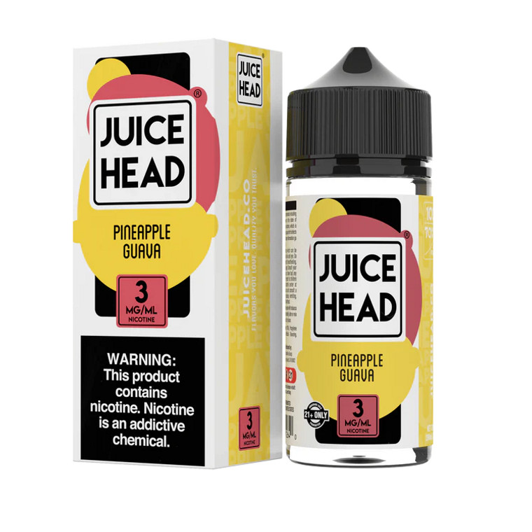 Indulge in the exotic and tropical fusion of Pineapple Guava by Juice Head, a tantalizing e-liquid that combines the bright sweetness of tart pineapples with the lusciousness of ripe guavas. With its perfectly balanced synthetic nicotine blend, Pineapple Guava is designed to delight your taste buds. 100ml 3mg