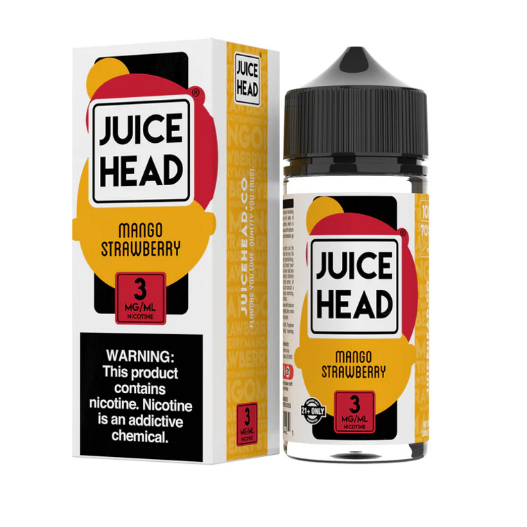Indulge your taste buds in the tropical delight of Mango Strawberry by Juice Head. This 100mL bottle of e-liquid is a tantalizing fusion of luscious mangoes and sweet vine-ripened strawberries, creating a symphony of flavors that will transport you to a paradise of taste. 100ml 6mg