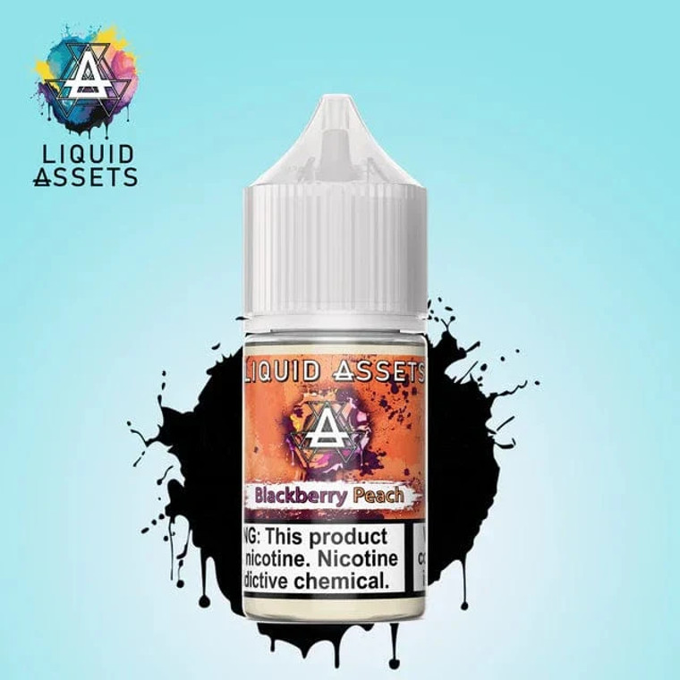 Indulge in the perfect balance of sweet and tart with Blackberry Peach by Liquid Assets. This expertly crafted vape juice fuses the bold, juicy essence of wild blackberries with the luscious sweetness of ripe peaches, delivering a flavor profile that’s both refreshing and deeply satisfying.