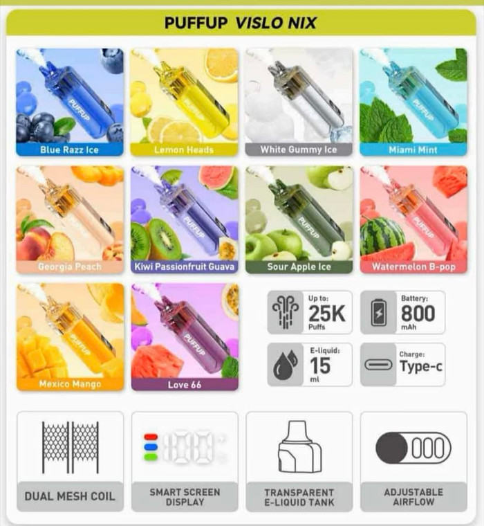 PuffUp Vislo Nix 25k Blueberry Blast