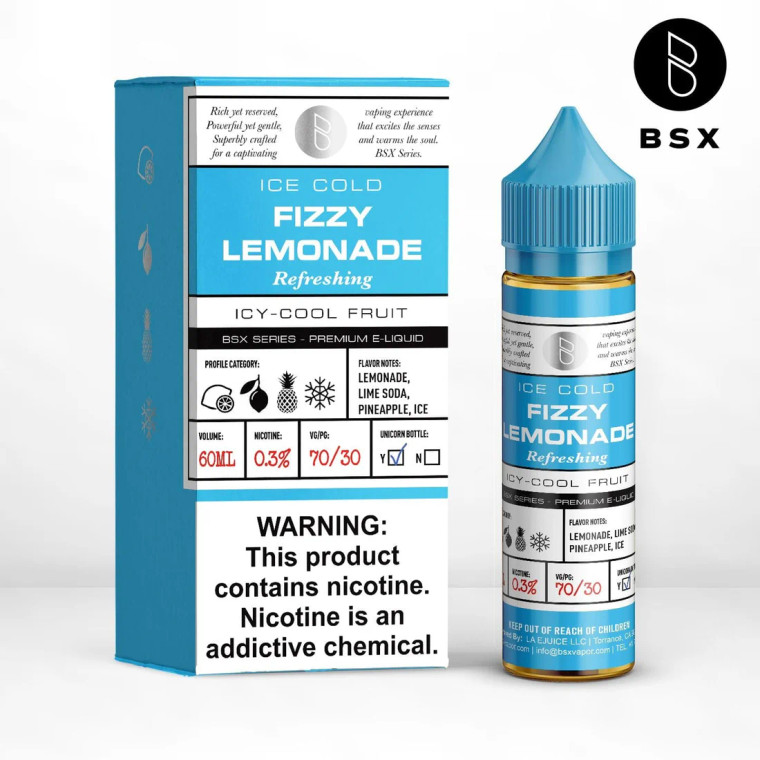 Quench your thirst for exceptional flavors with Basix Series - Fizzy Lemonade by Glas Vapor E-Liquid. Crafted by the creators of Glas Vapor, this sensational e-liquid is part of the Basix Series, offering a refreshing and invigorating take on classic lemonade.  60ml 6mg