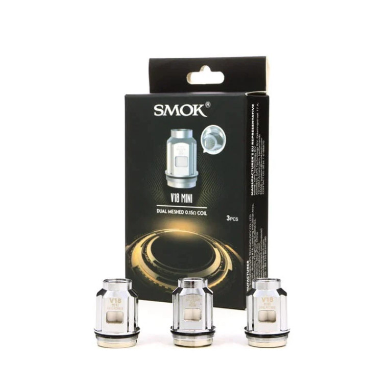 Experience the next level of vaping satisfaction with the Smok TFV18 MINI Replacement Coils & RBA, designed to deliver unparalleled flavor and performance. Elevate your vaping experience with the 0.2ohm V18 MINI Meshed Coil, meticulously crafted to produce rich and intense flavor from your favorite eJuice. The Press-Fit Coil Installation ensures a seamless and hassle-free coil replacement process, making it convenient for both beginners and seasoned vapers.