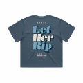 Mastercraft Retro Let Her Rip Boxy Women's T-Shirt [Charcoal Blue]