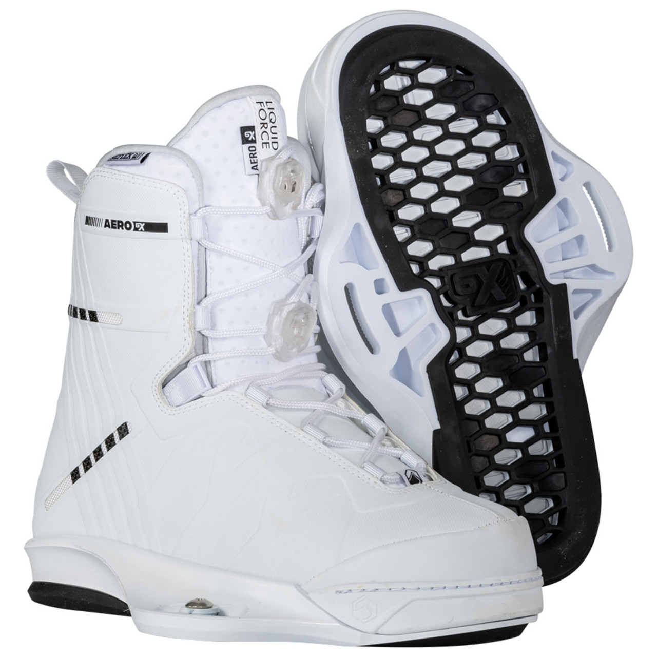 Liquid Force 2024 Aero 6X White Wakeboard Bindings