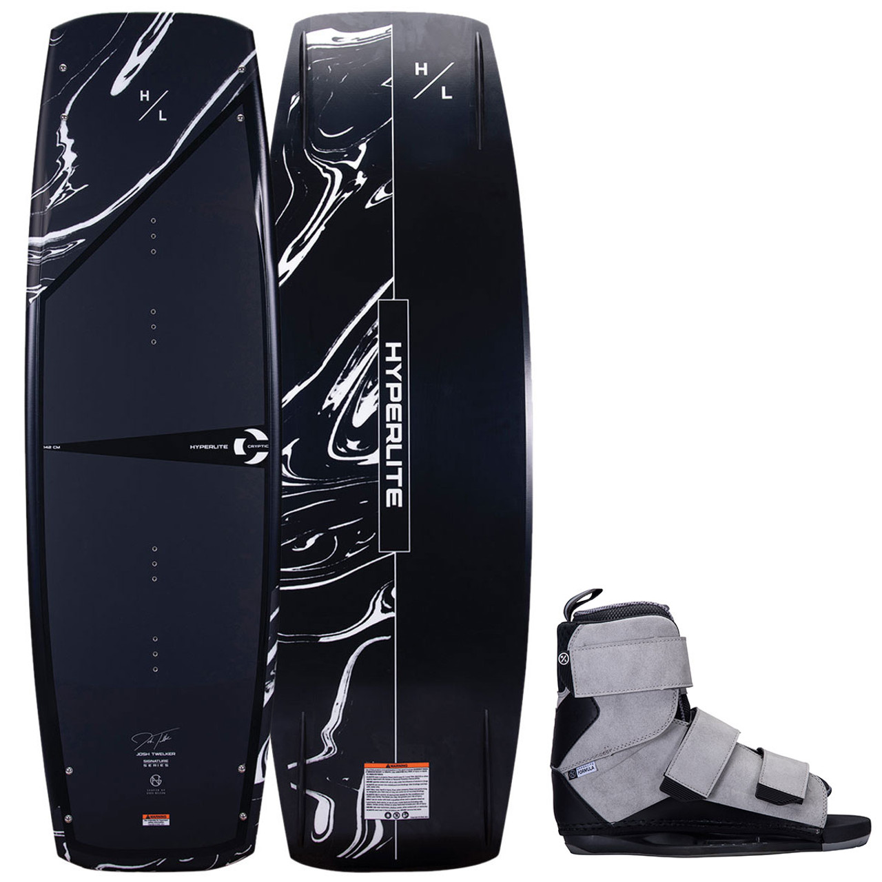 Hyperlite Cryptic Jr 128 cm Wakeboard Package w/ Men's 4-8 Formula Bindings  2023