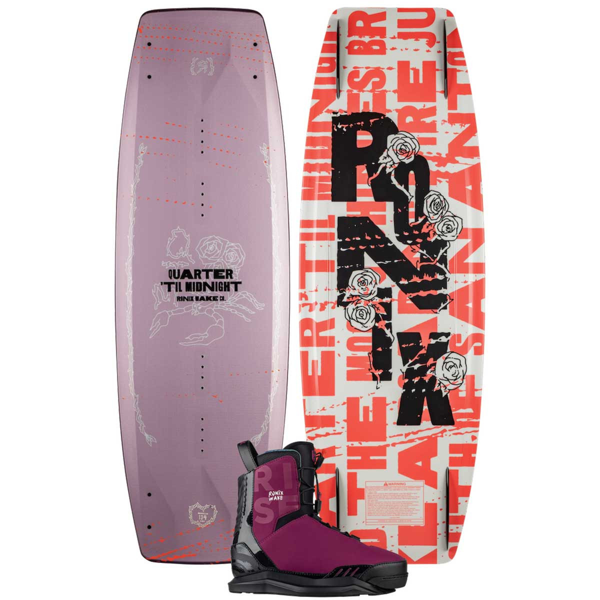 Ronix Quarter 'Til Midnight Women's Wakeboard Package w/