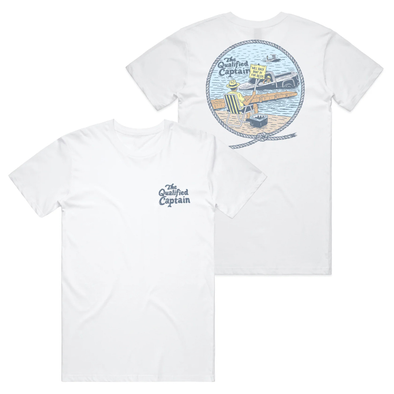 The Qualified Captain Back In T-Shirt [White]
