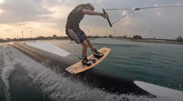 Slingshot riders Crosse Bearden & Victor Salmon swap pro model wakeboards