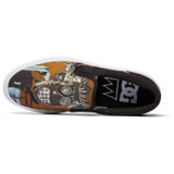 DC x Basquiat Manual Slip-On (Black Graphic) Men's Skate Shoes