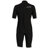 Billabong 2022 Absolute 2/2 Back Zip Short Sleeve Flatlock Spring Wetsuit (Black)