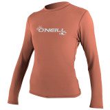 O'Neill Womens Basic Skins L/S Sun Shirt - Light Grapefruit