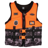 Ronix Top Grom (Orange/Black Camo) Boy's Youth CGA Life Jacket 50-90 LBS