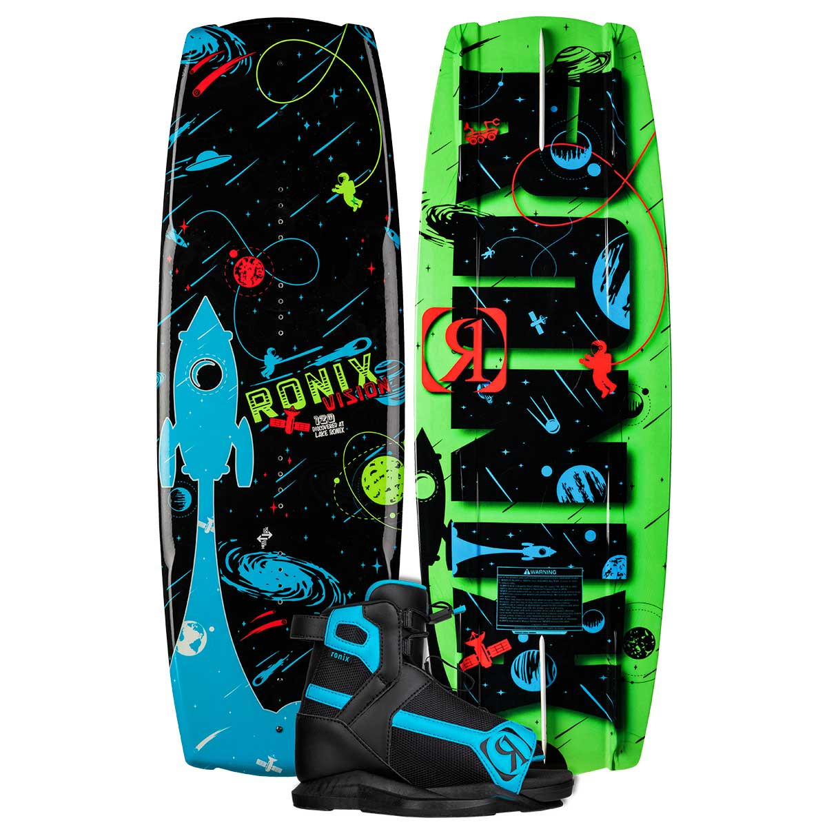 Ronix Vision Kid's Wakeboard With Vision Bindings Package