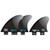 Ronix 3 Pack Floating Button Blueprint Surf Fins ( 2 - 3.5 in. Outer & 1 - 3.0 in. Center)