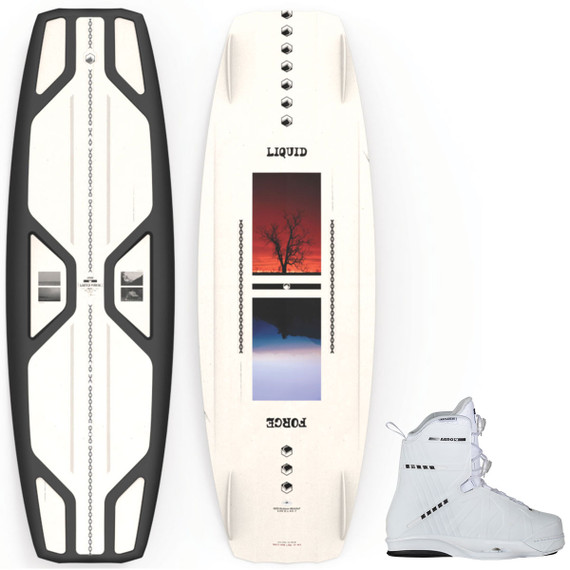 Liquid Force 2023 Unity Aero Wakeboard with White Aero 6X Bindings