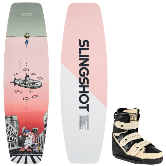 Slingshot Salmon 155cm Wakeboard Package w/ KTV Bindings 2023