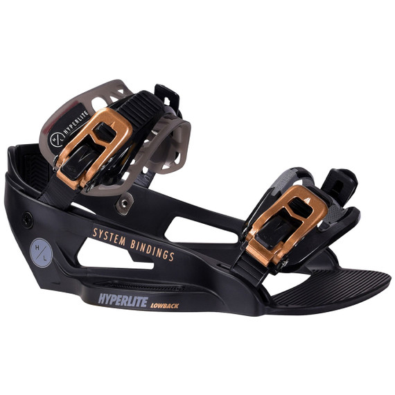 Hyperlite System Lowback Wakeboard Bindings (Black/Gold) 2024