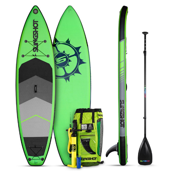 Slingshot Crossbreed Airtech 11' (Green) Inflatable Stand-Up Paddle Board 2022