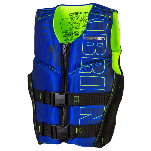 O'Brien 2022 Youth Small V-Back (Blue/Lime) CGA Life Jacket