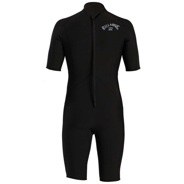 Billabong Absolute 2/2 Back Zip Short Sleeve Flatlock Spring Wetsuit (Black) 2022