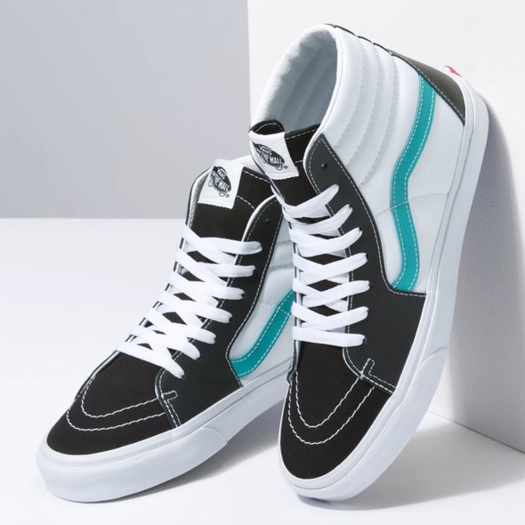 Vans Classic Sport Sk8-Hi (Black/True White) Men's Skate Shoes