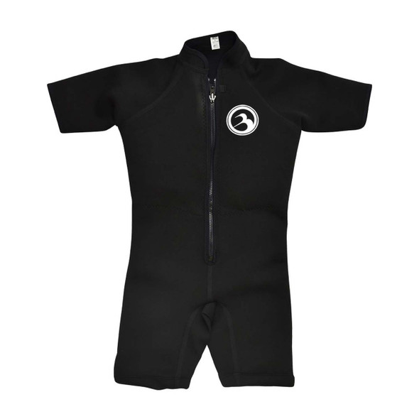 Barefoot International Short Sleeve Wetsuit Black W/ White Logo