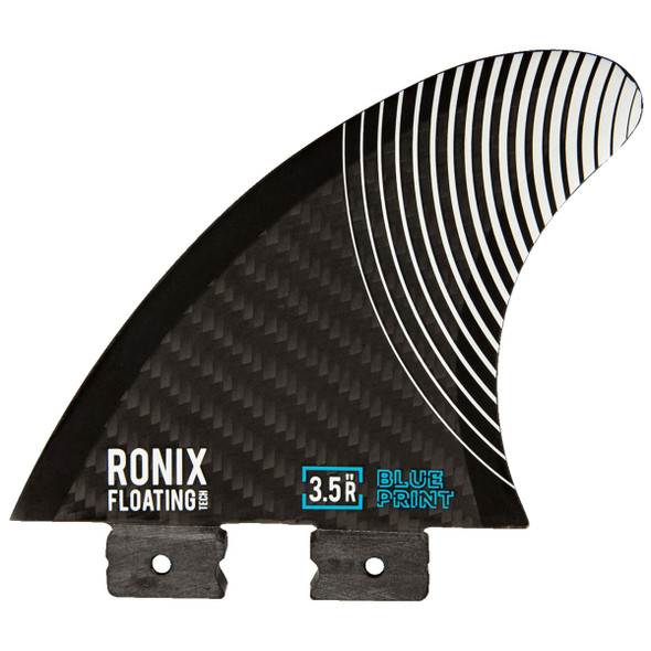 Ronix 3.5 Inch Floating Button Right Surf Fin Carbon