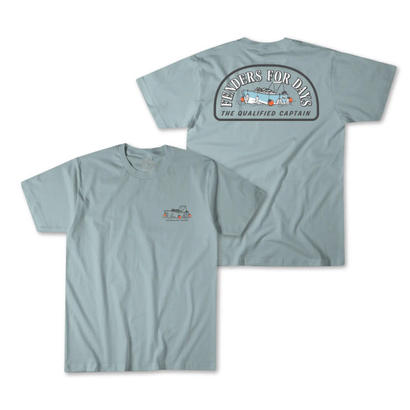 The Qualified Captain Fenders T-Shirt [Stone Blue]