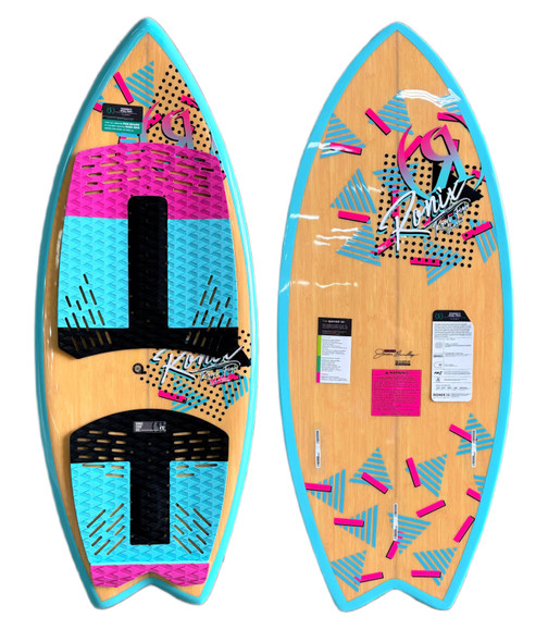 Ronix Koal Classic Fish Women's Wakesurf Board [Pink/Mint/Black] 4'5"