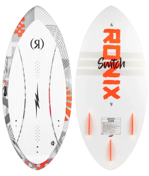 Ronix Switch Skimmer Tuff Tech Kid's Skim Wakesurf Board [Textured White/Orange]